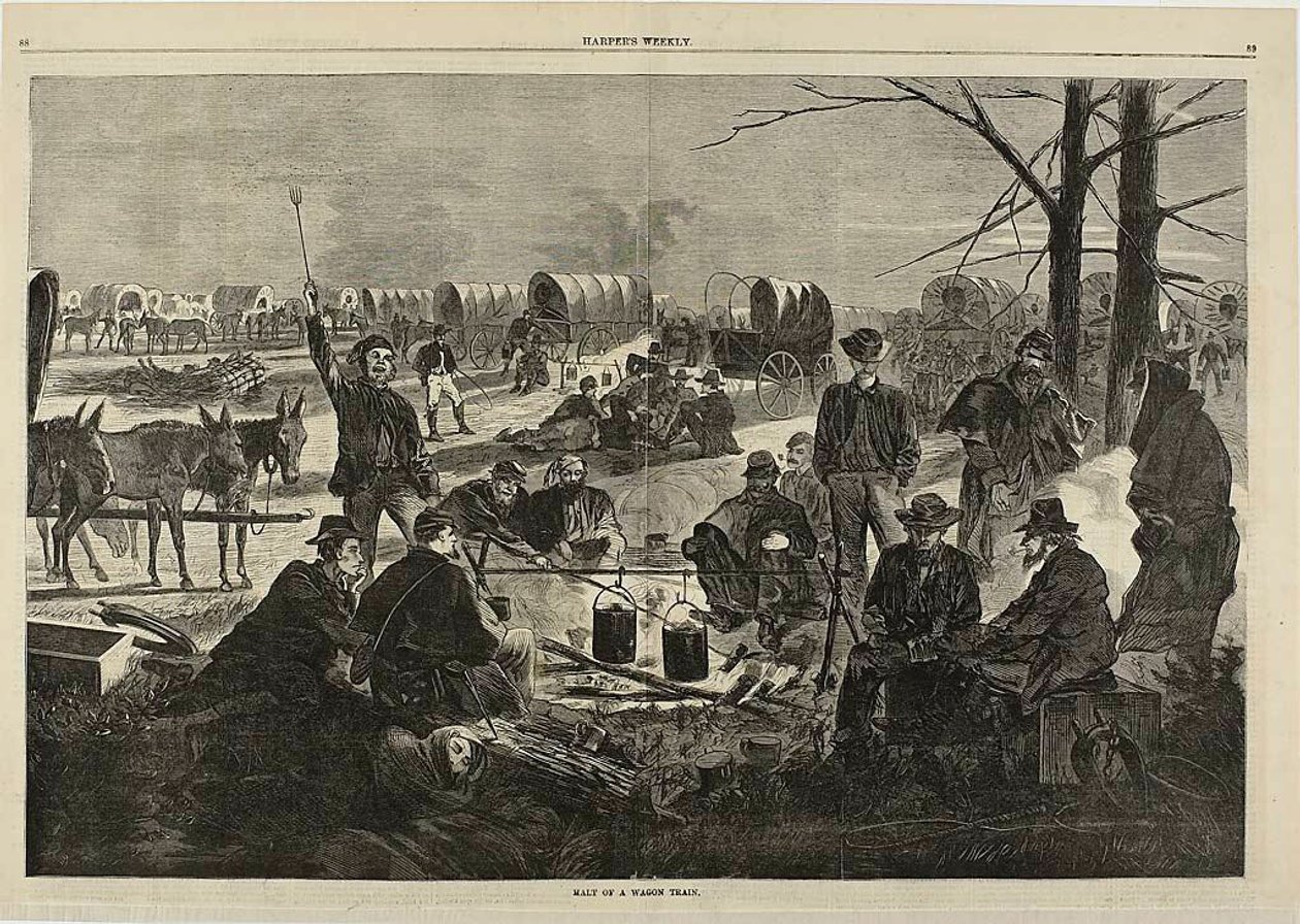 Parada de una caravana de Winslow Homer