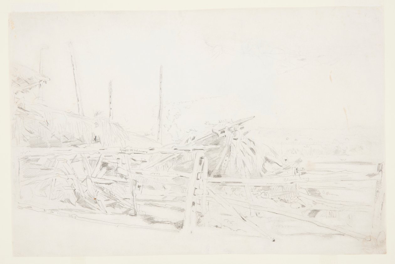 Pajar y Cerca de Rieles de Winslow Homer