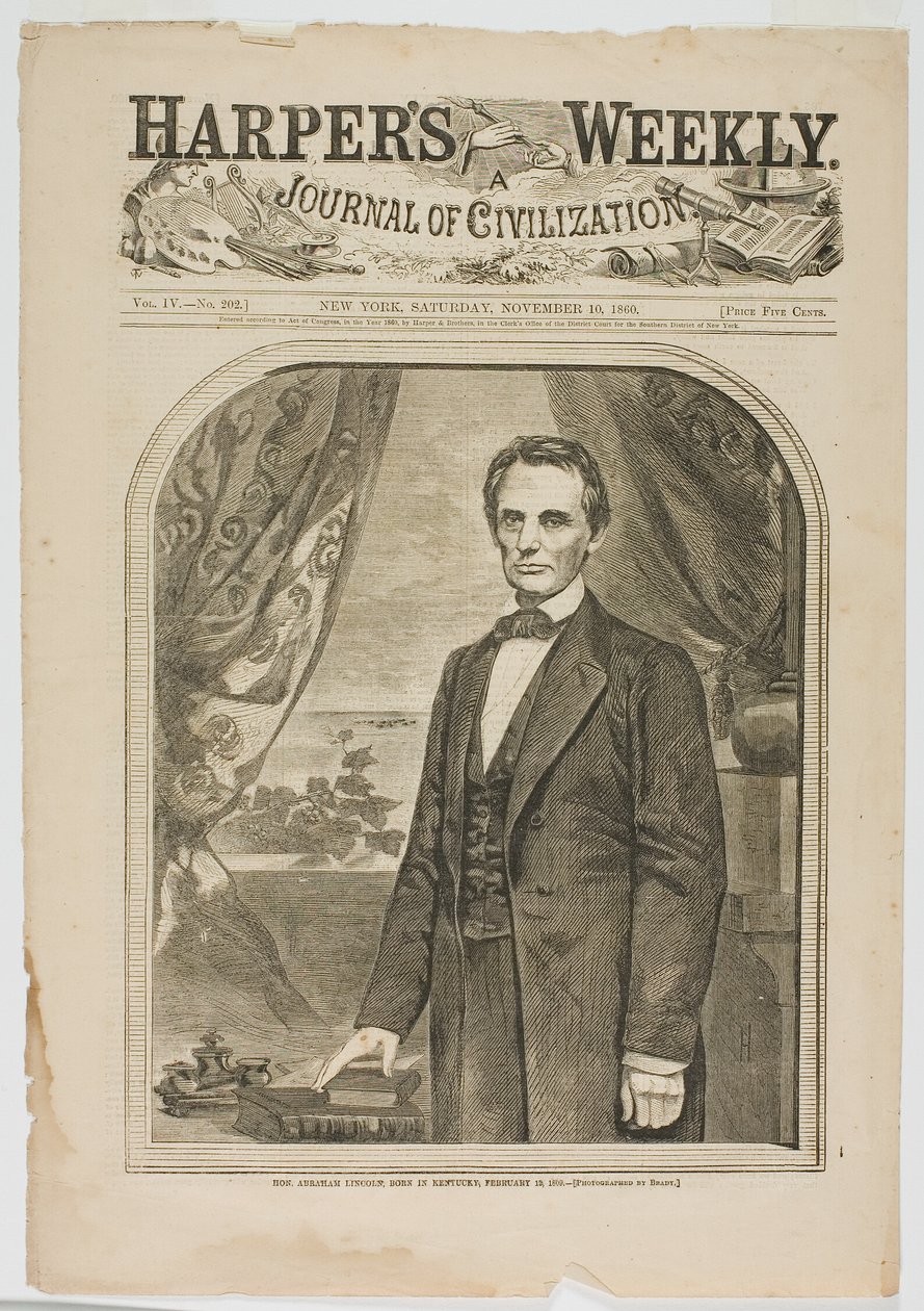 Hon. Abraham Lincoln, Nacido en Kentucky, el 12 de febrero de 1809 de Winslow Homer