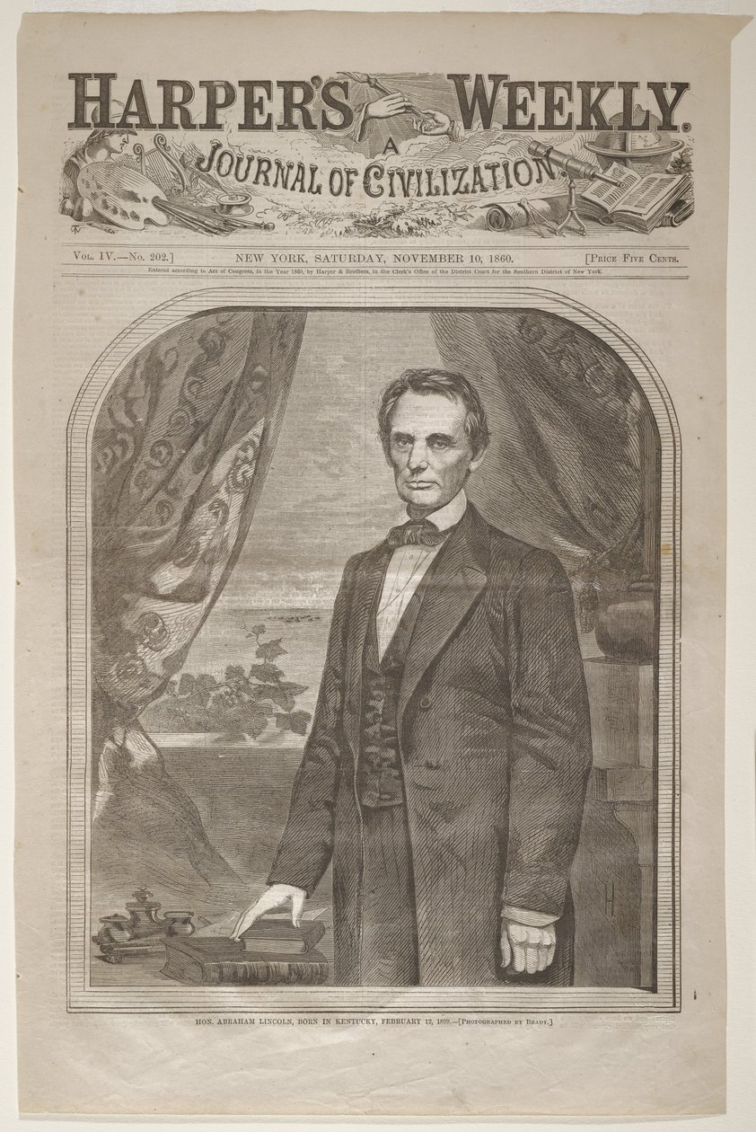 El honorable Abraham Lincoln, nacido en Kentucky, 12 de febrero de 1809 de Winslow Homer