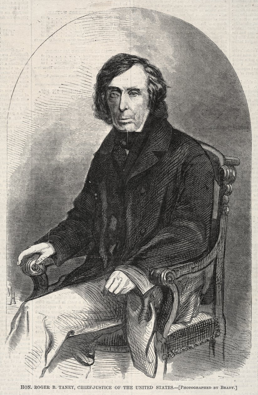 Hon. Roger B. Taney, Presidente del Tribunal Supremo de los Estados Unidos, 1860 de Winslow Homer
