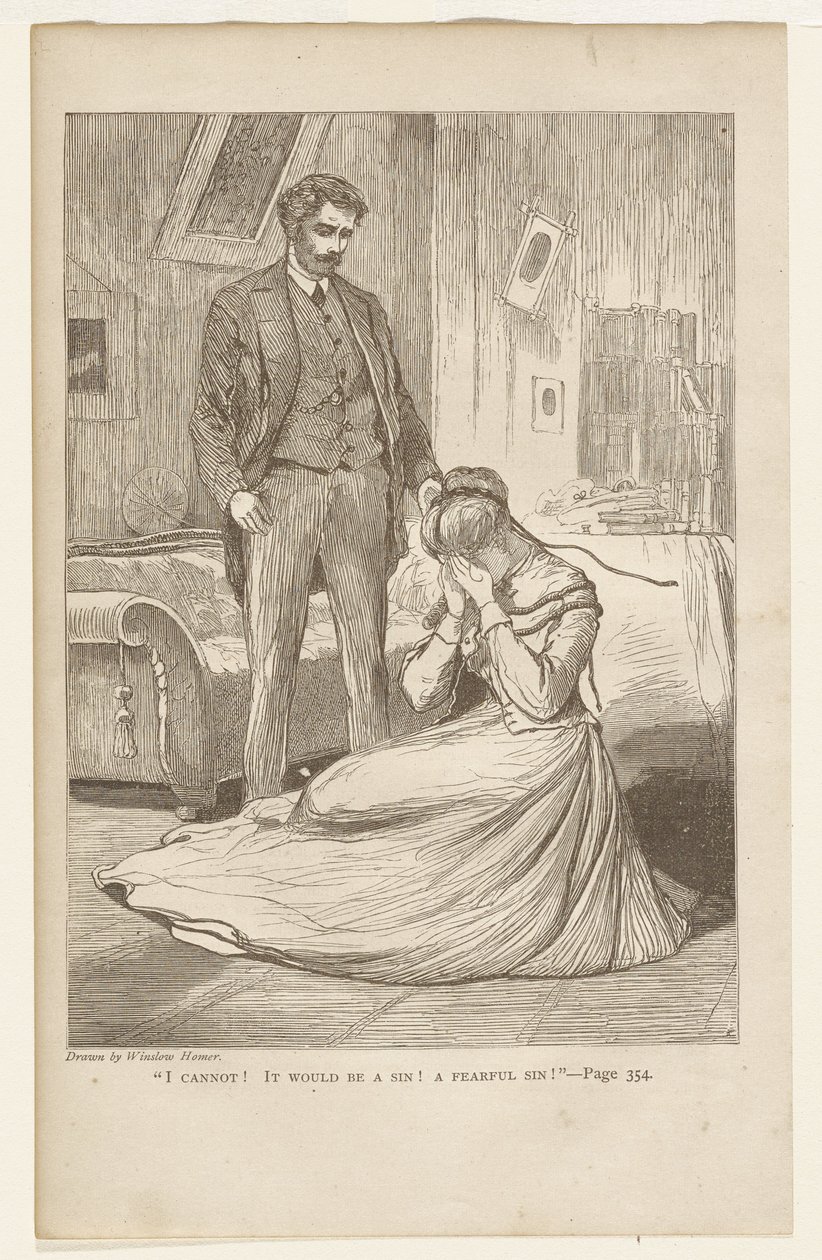 ¡No puedo! ¡Sería un pecado! ¡Un pecado terrible! de Winslow Homer