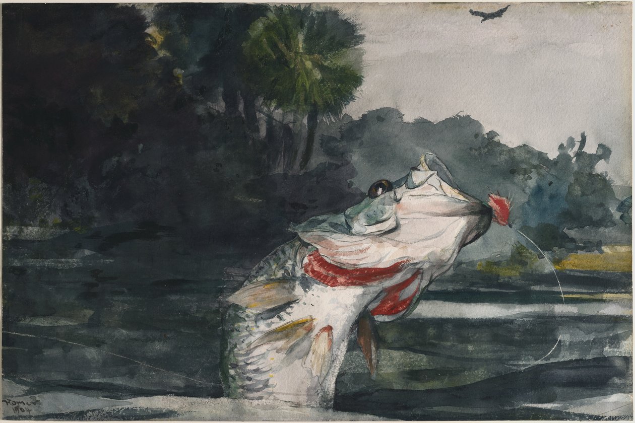Black Bass a tamaño natural de Winslow Homer