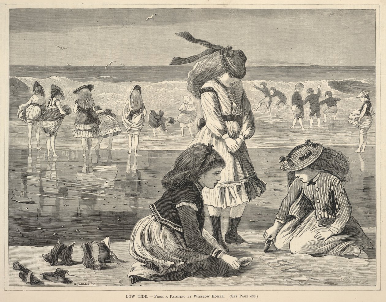 Marea Baja, de Todos los Sábados, 6 de agosto de 1870 de Winslow Homer