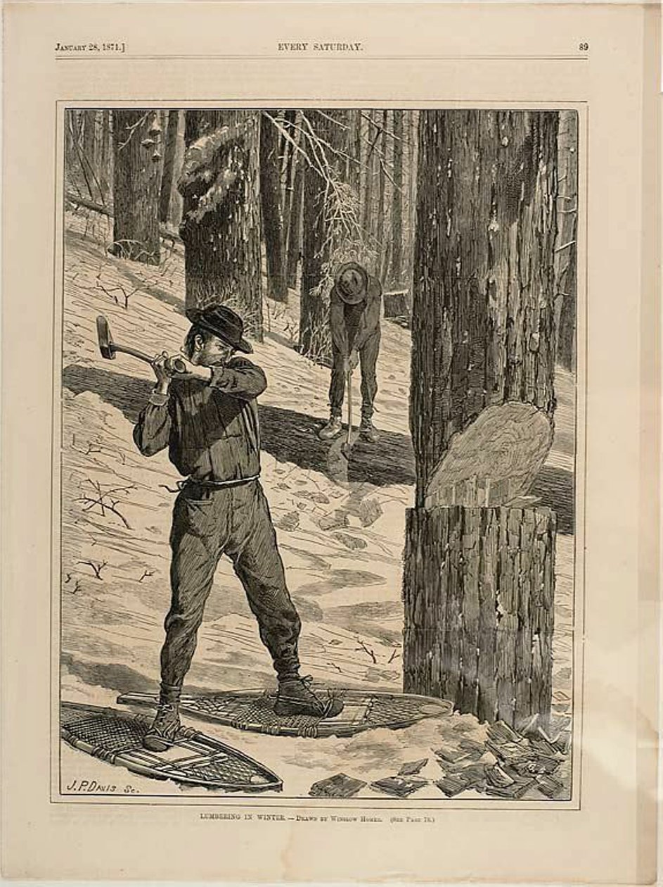 La madera en el invierno de Winslow Homer