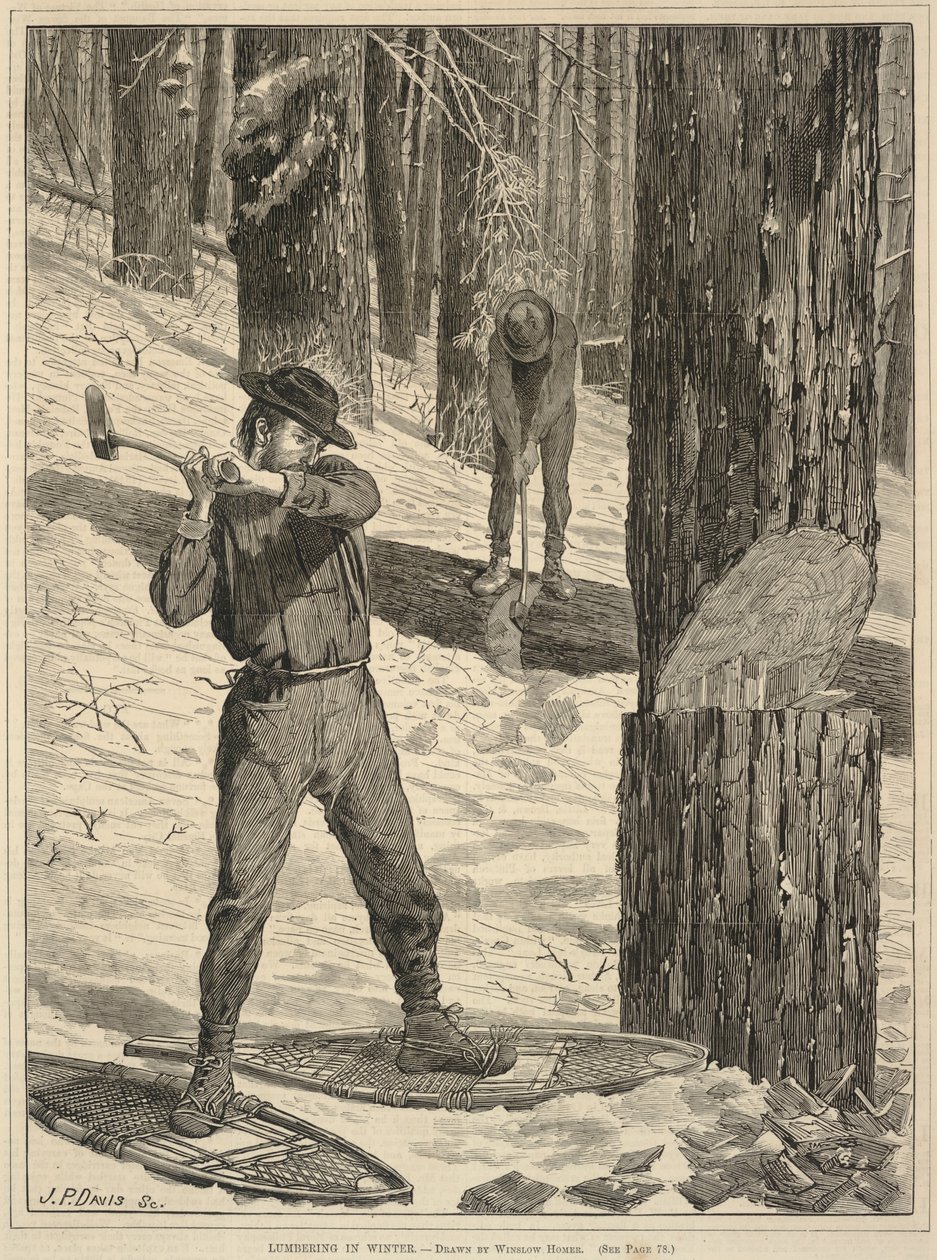 Lumbering in Winter, de Every Saturday: A Journal of Choice Reading, 28 de enero de 1871 de Winslow Homer