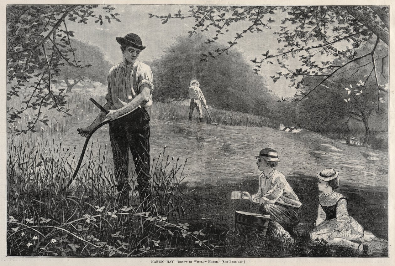 Hacer heno de Winslow Homer