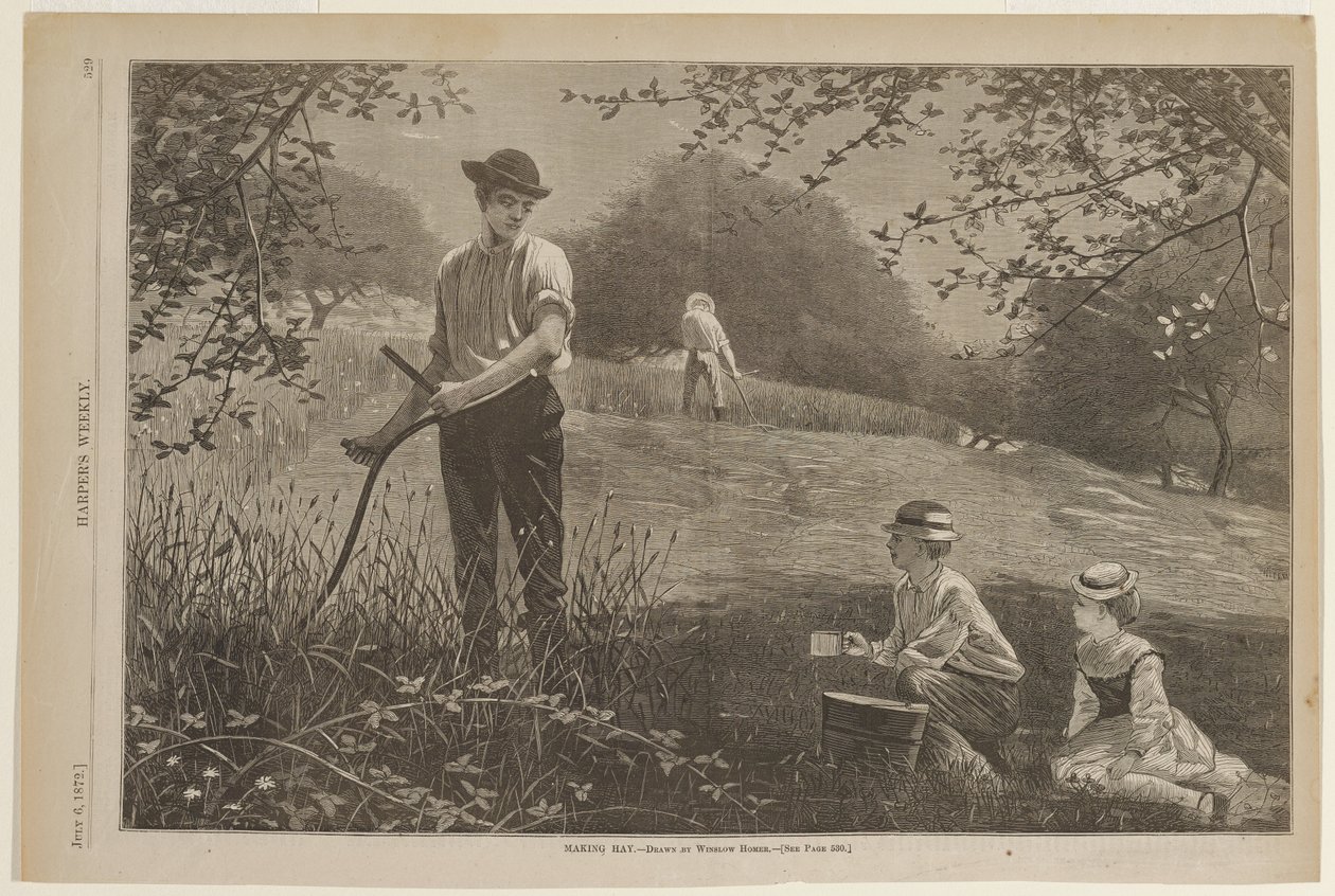 Haciendo heno de Winslow Homer