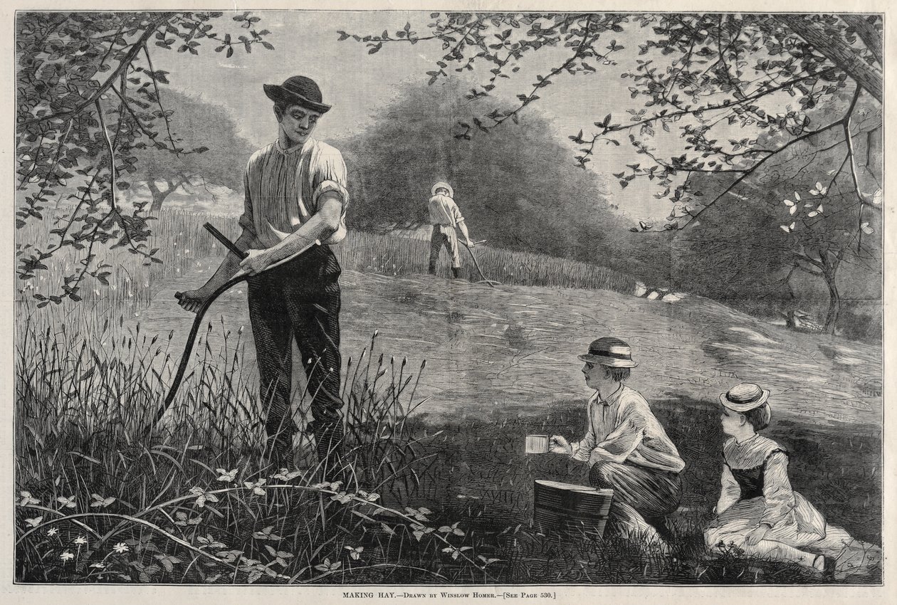 Haciendo heno, 1872 de Winslow Homer
