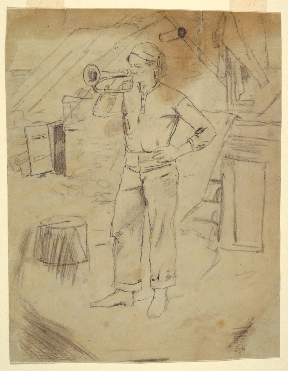 Hombre con gorra de Zouave de Winslow Homer