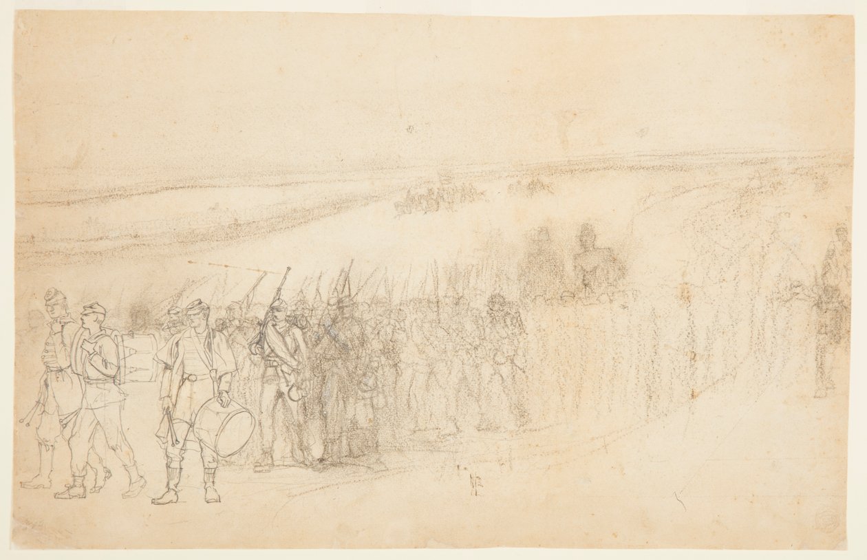 Columna de Infantería Marchando de Winslow Homer