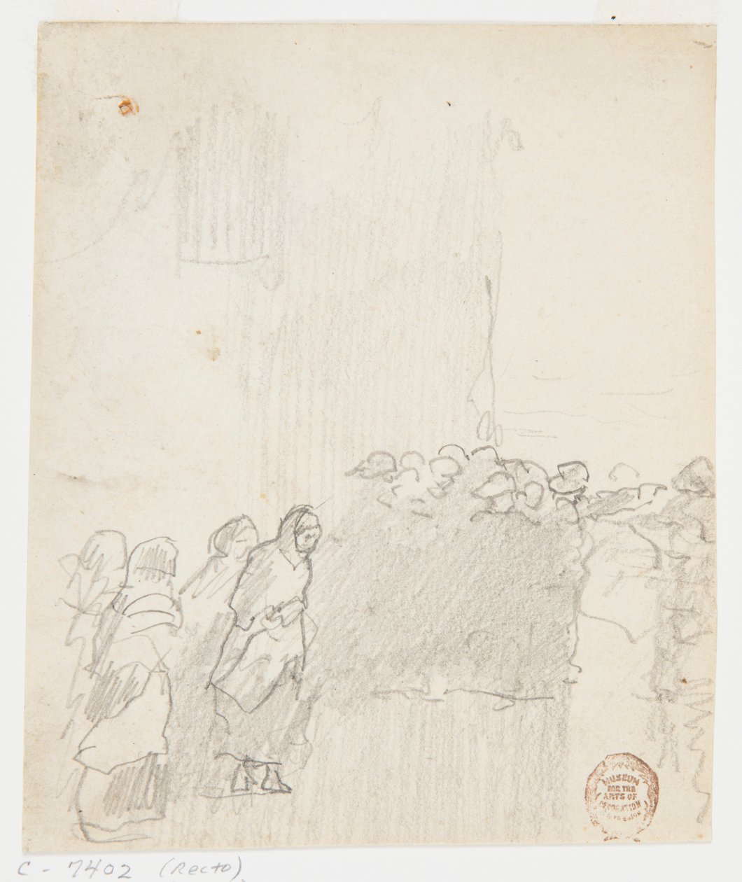 Hombres y mujeres mirando al mar, Cullercoats, Inglaterra de Winslow Homer