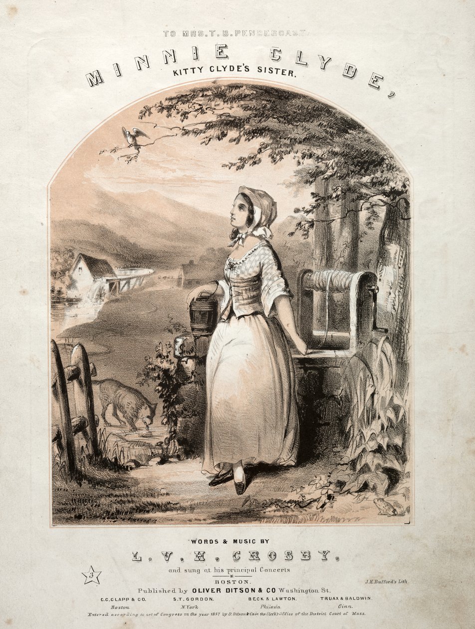Minnie Clyde - Portada de la partitura de Winslow Homer