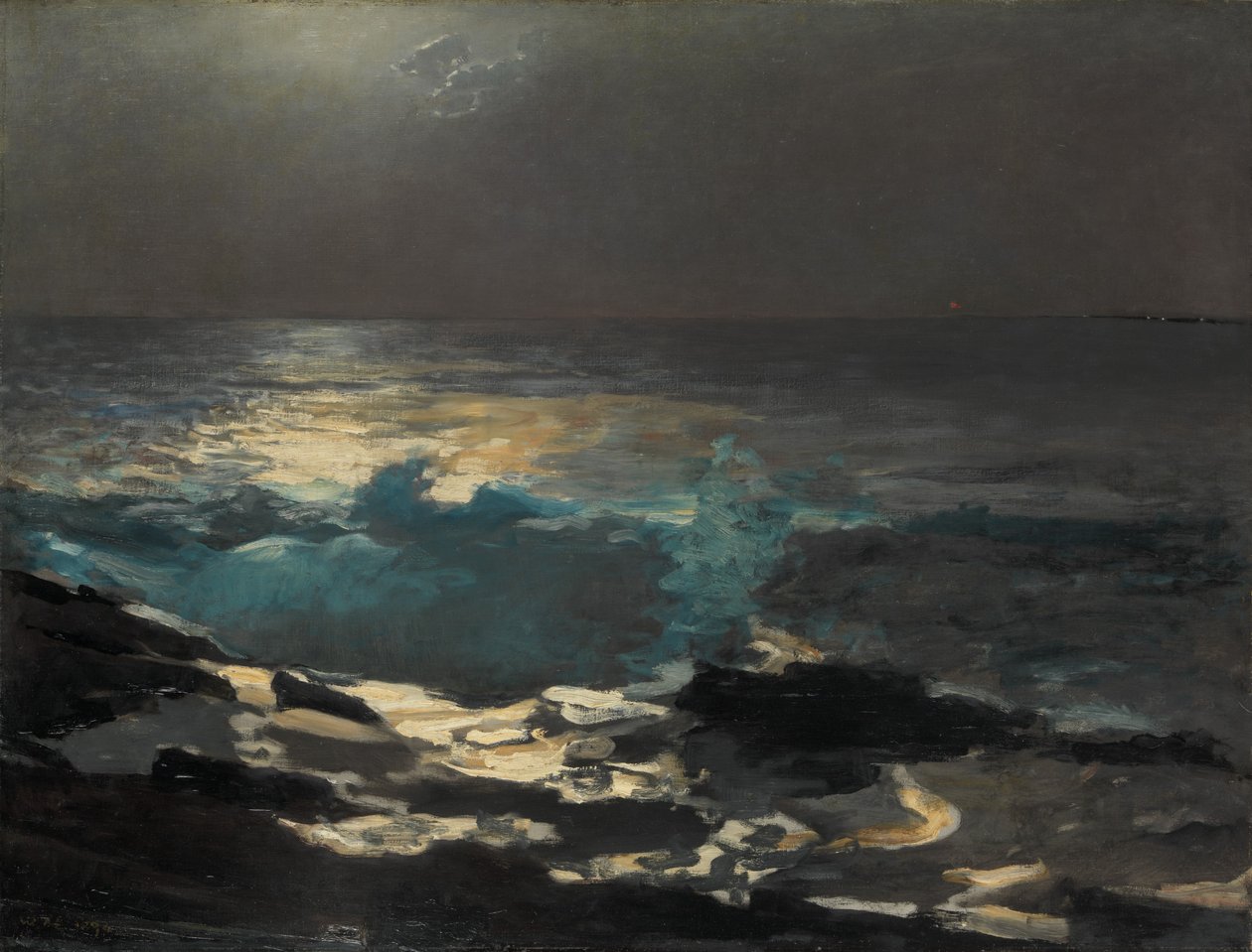 Luz de luna, Faro de Wood Island de Winslow Homer