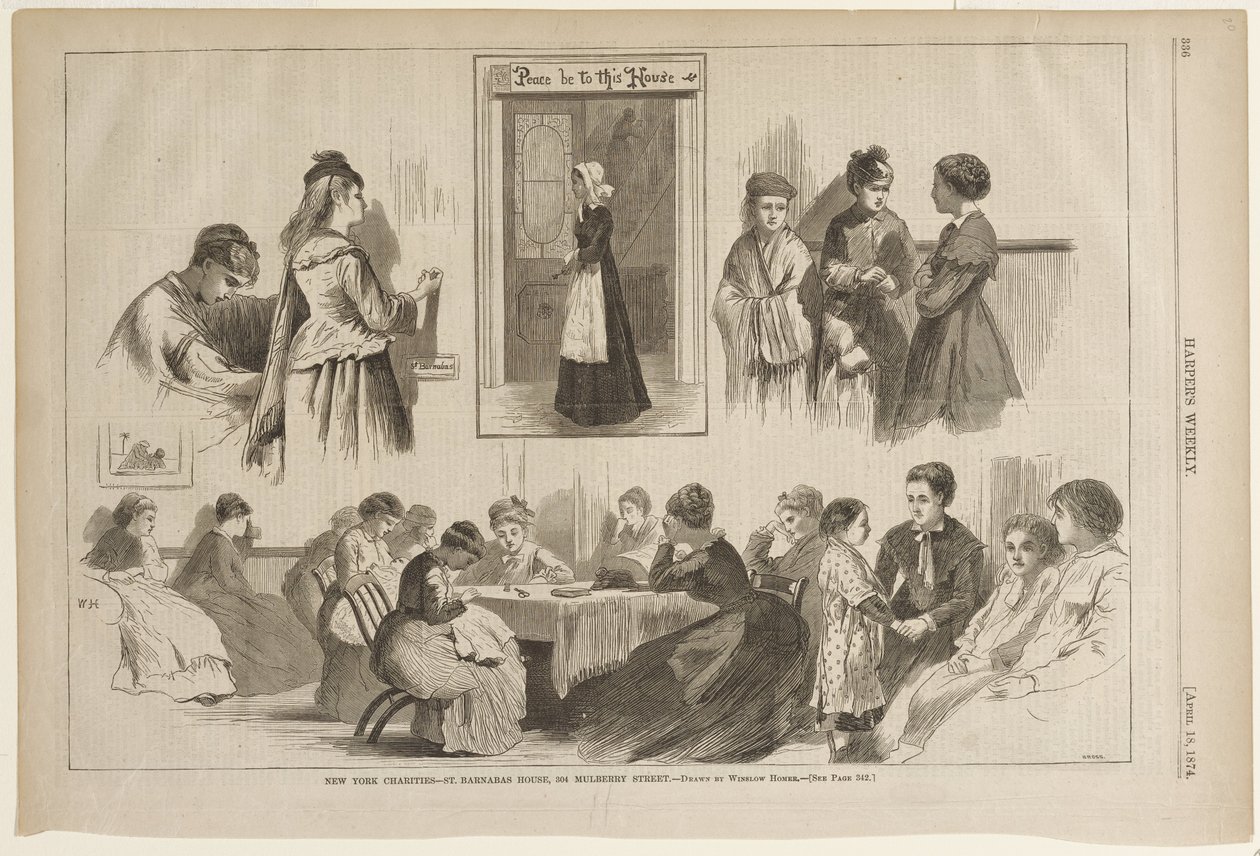 Organizaciones benéficas de Nueva York - Casa de San Bernabé, 304 Mulberry Street de Winslow Homer