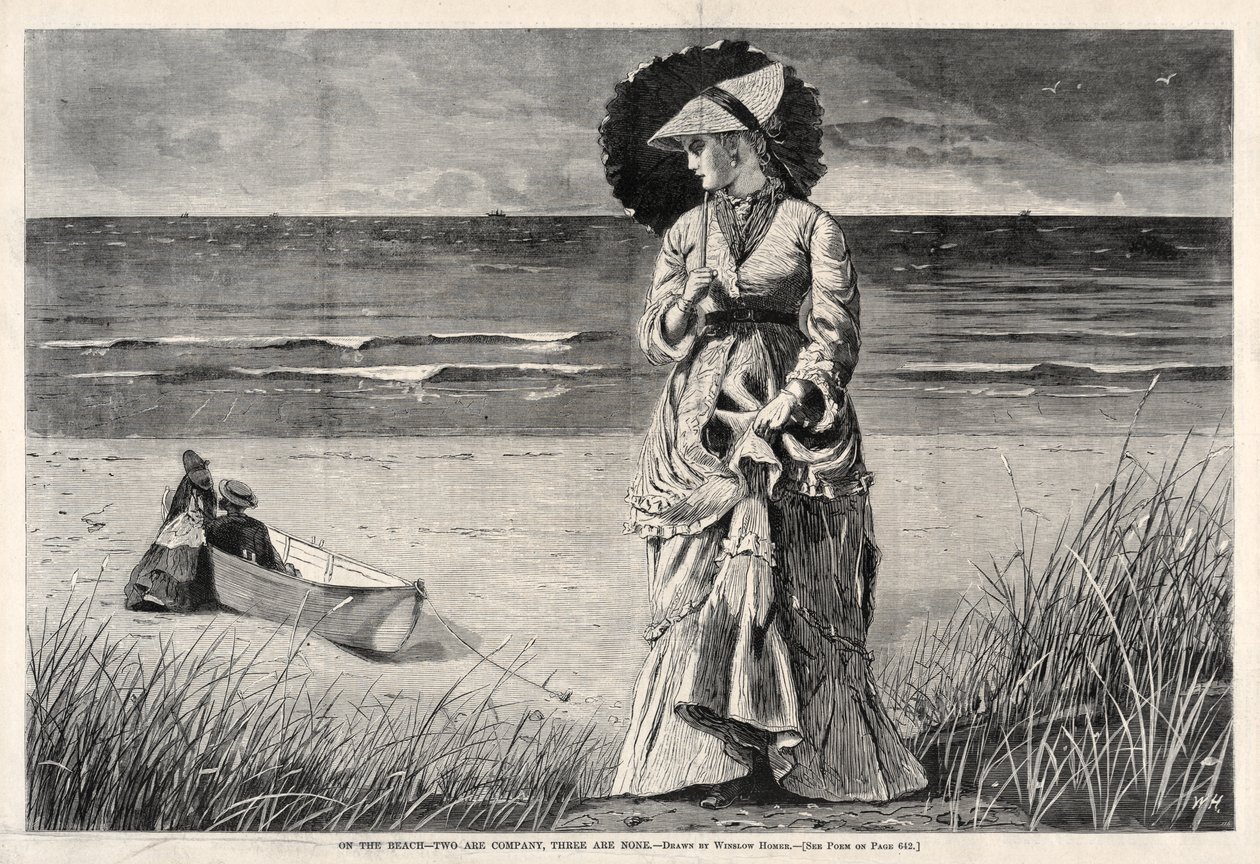En la playa: dos son compañía, tres no son nada de Winslow Homer