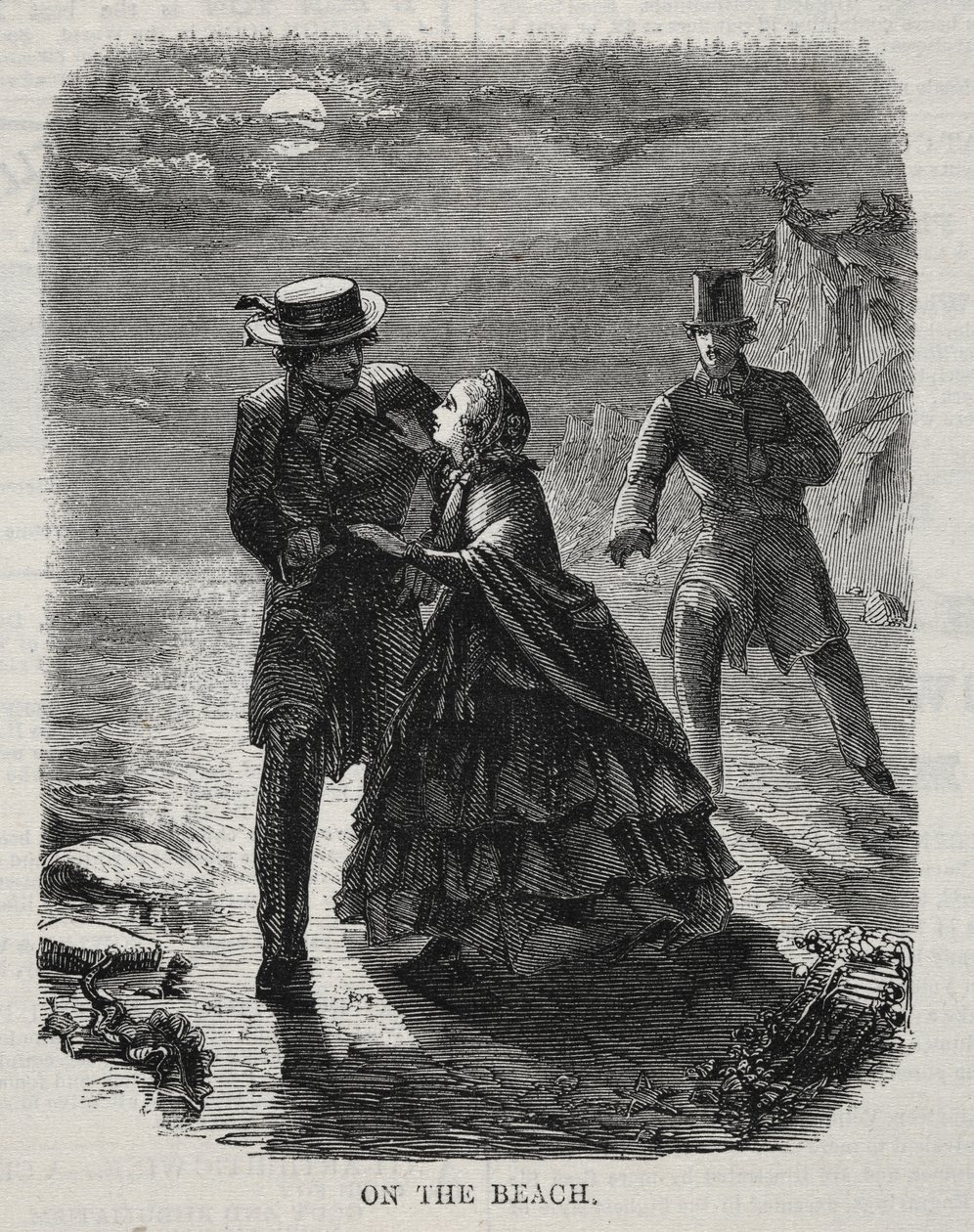En la playa, 1860 de Winslow Homer
