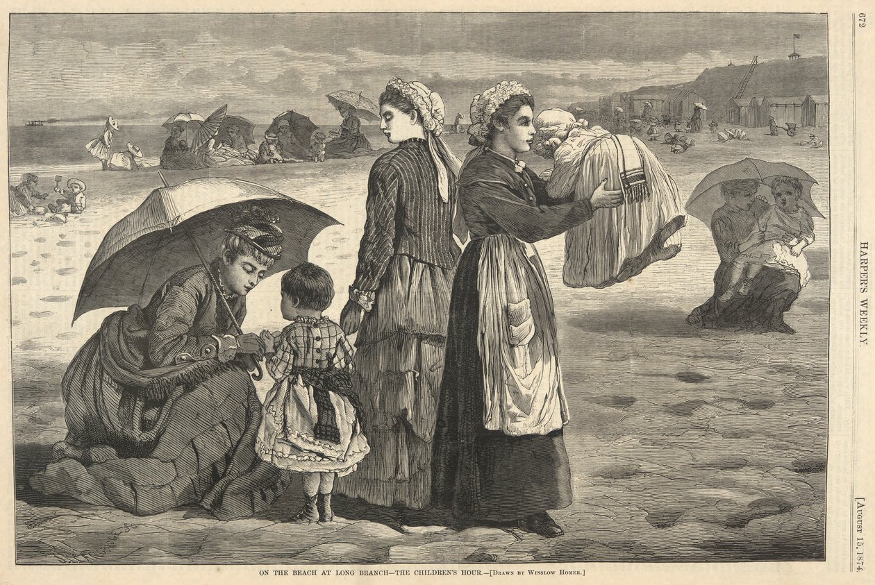 En la playa de Long Branch de Winslow Homer