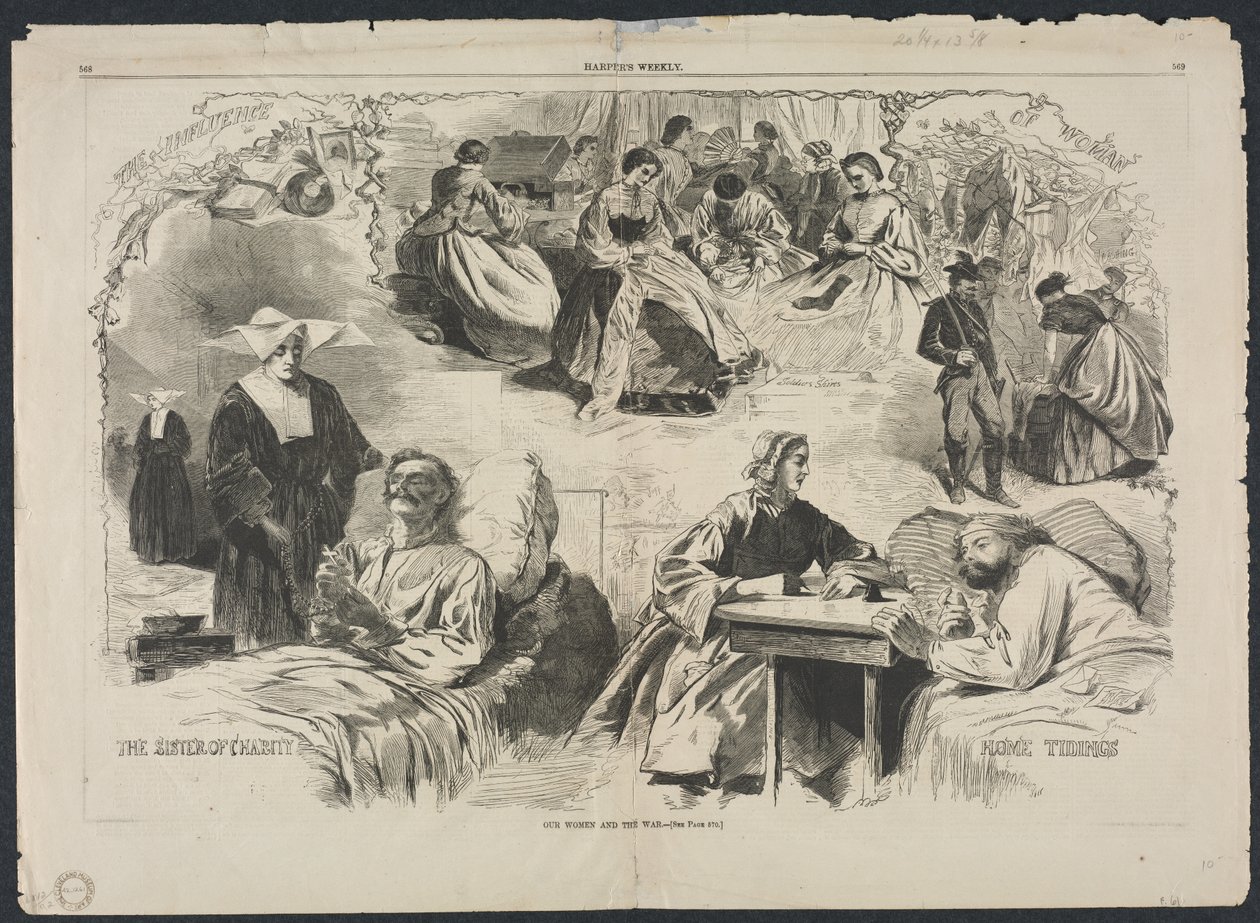 Nuestras mujeres y la guerra, 1862 de Winslow Homer