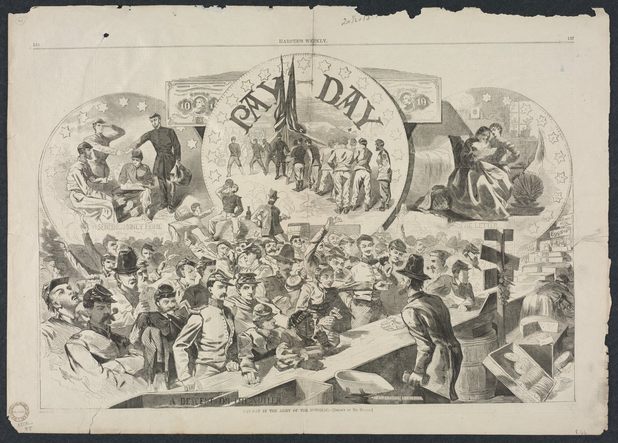Día de paga en el Ejército del Potomac de Winslow Homer