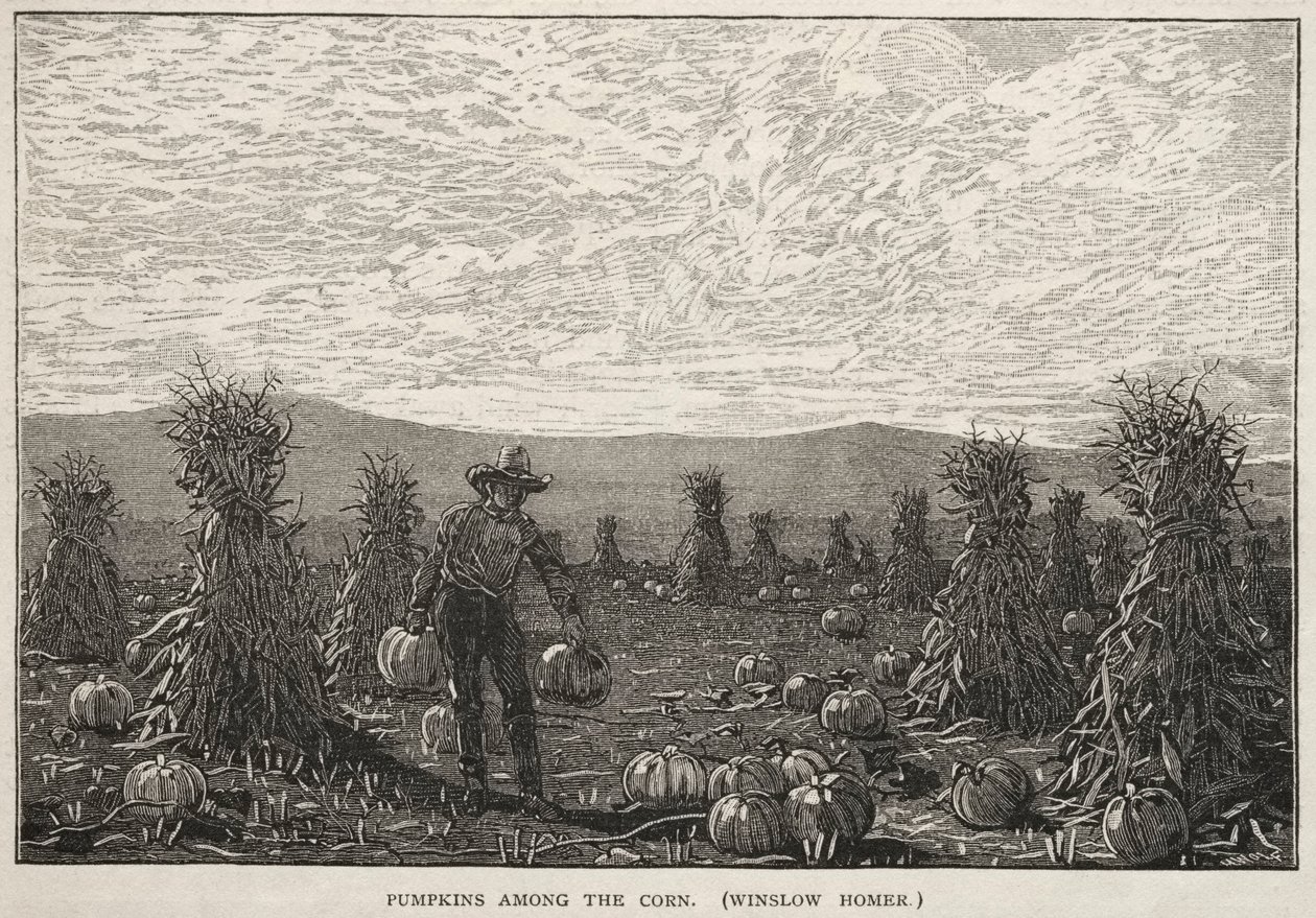 Calabazas entre el maíz de Winslow Homer