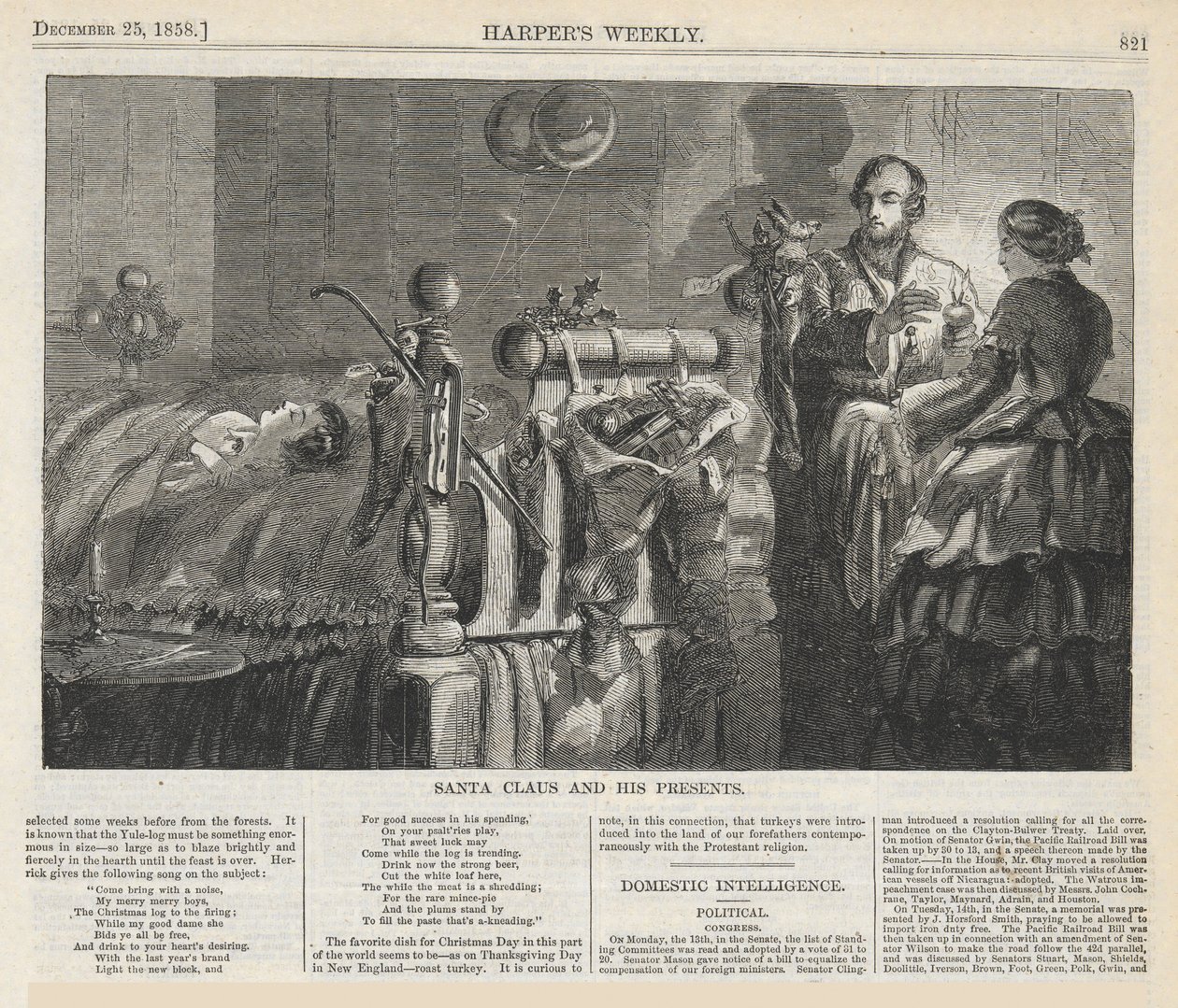 Papá Noel y sus regalos, de Harper de Winslow Homer