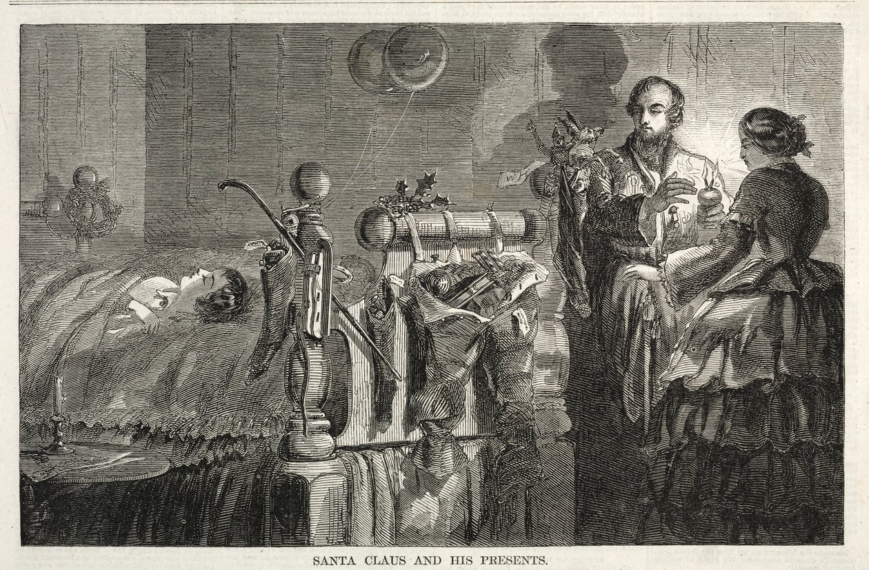 Santa Claus y sus regalos, 1858 de Winslow Homer