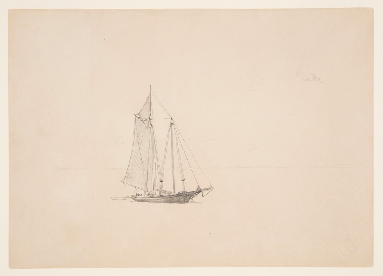 Goleta con bote de Winslow Homer
