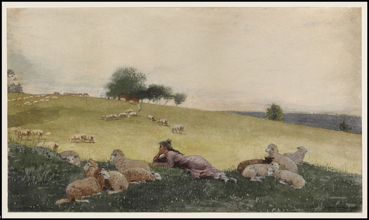 Pastora de la granja Houghton, 1878 de Winslow Homer