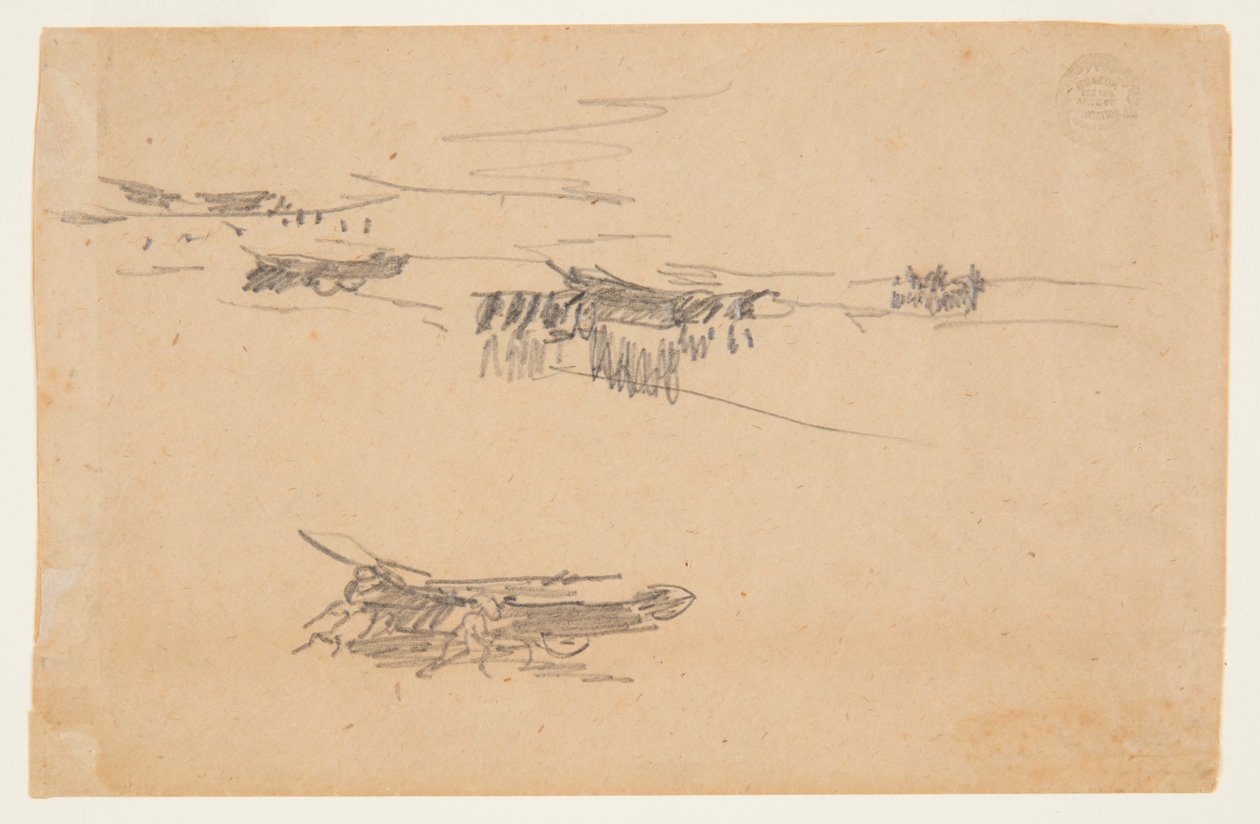 Bocetos de dories en carruajes de Winslow Homer