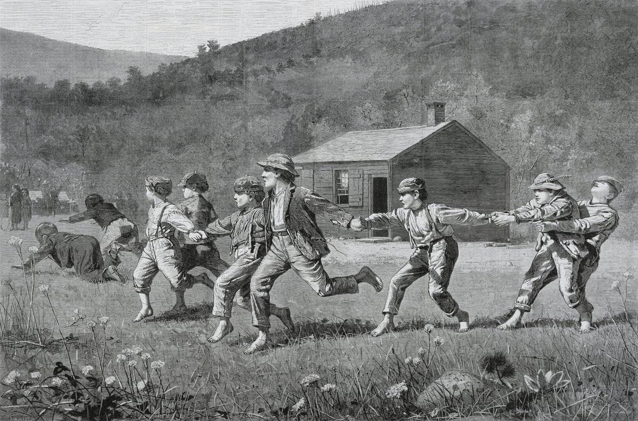 El juego del látigo, de Harpers Weekly, 20 de septiembre de 1873 de Winslow Homer