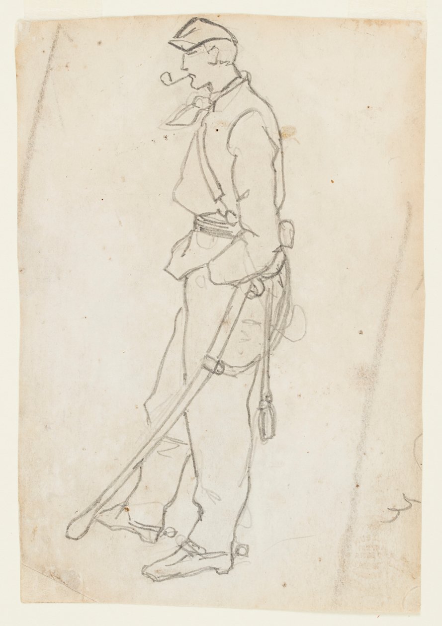 Soldado con espada y pipa de Winslow Homer