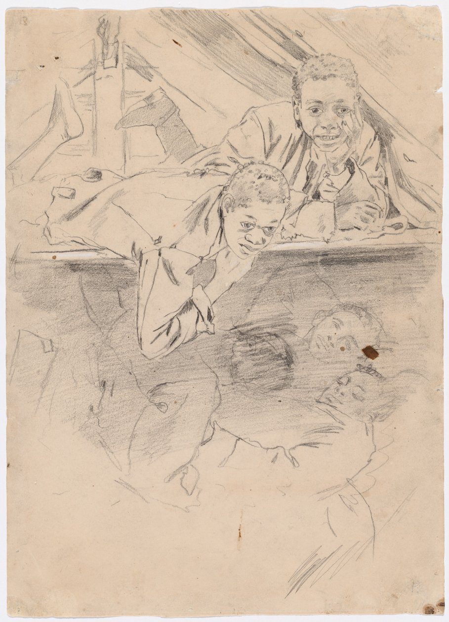Estudio para "Botas del ejército" (verso) de Winslow Homer