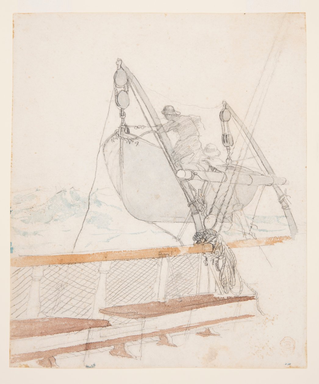 Estudio para "La señal de socorro" de Winslow Homer