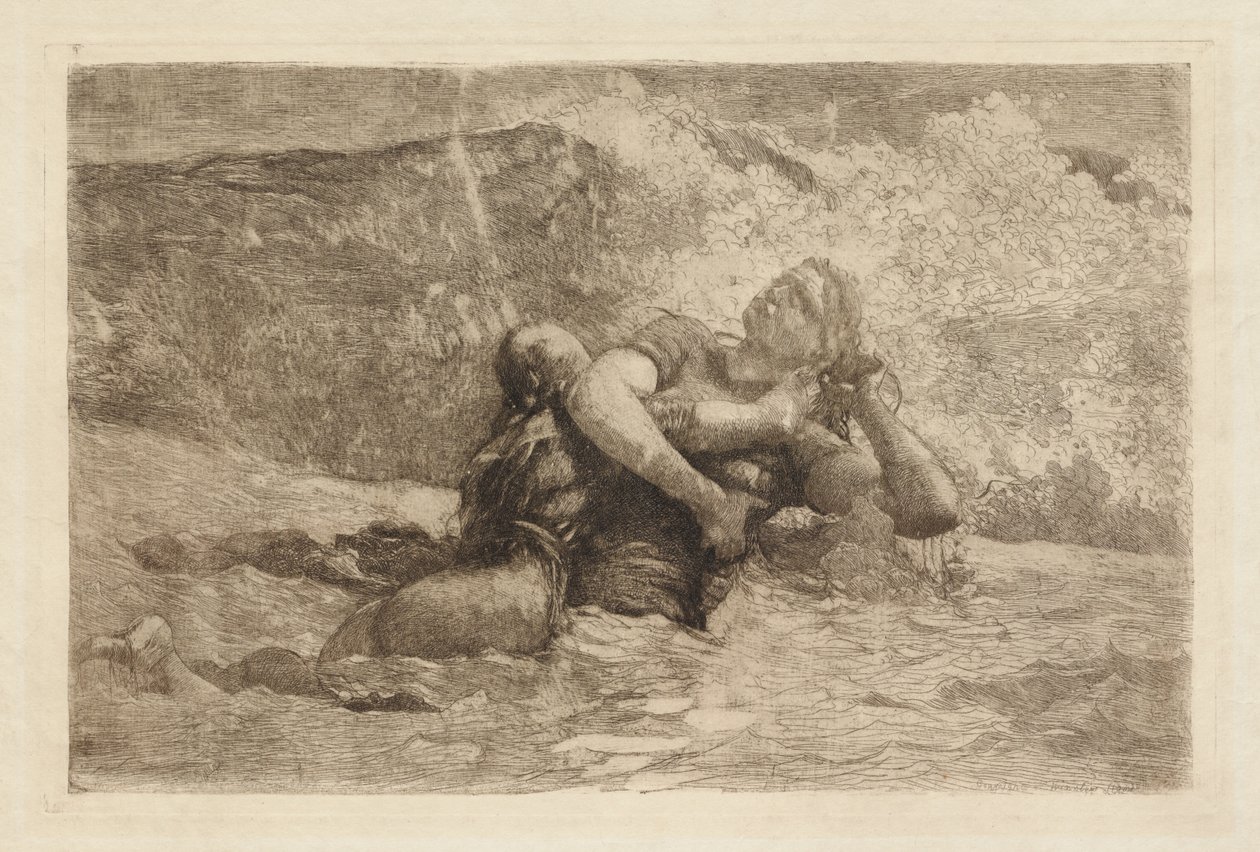 Estudio para Resaca de Winslow Homer