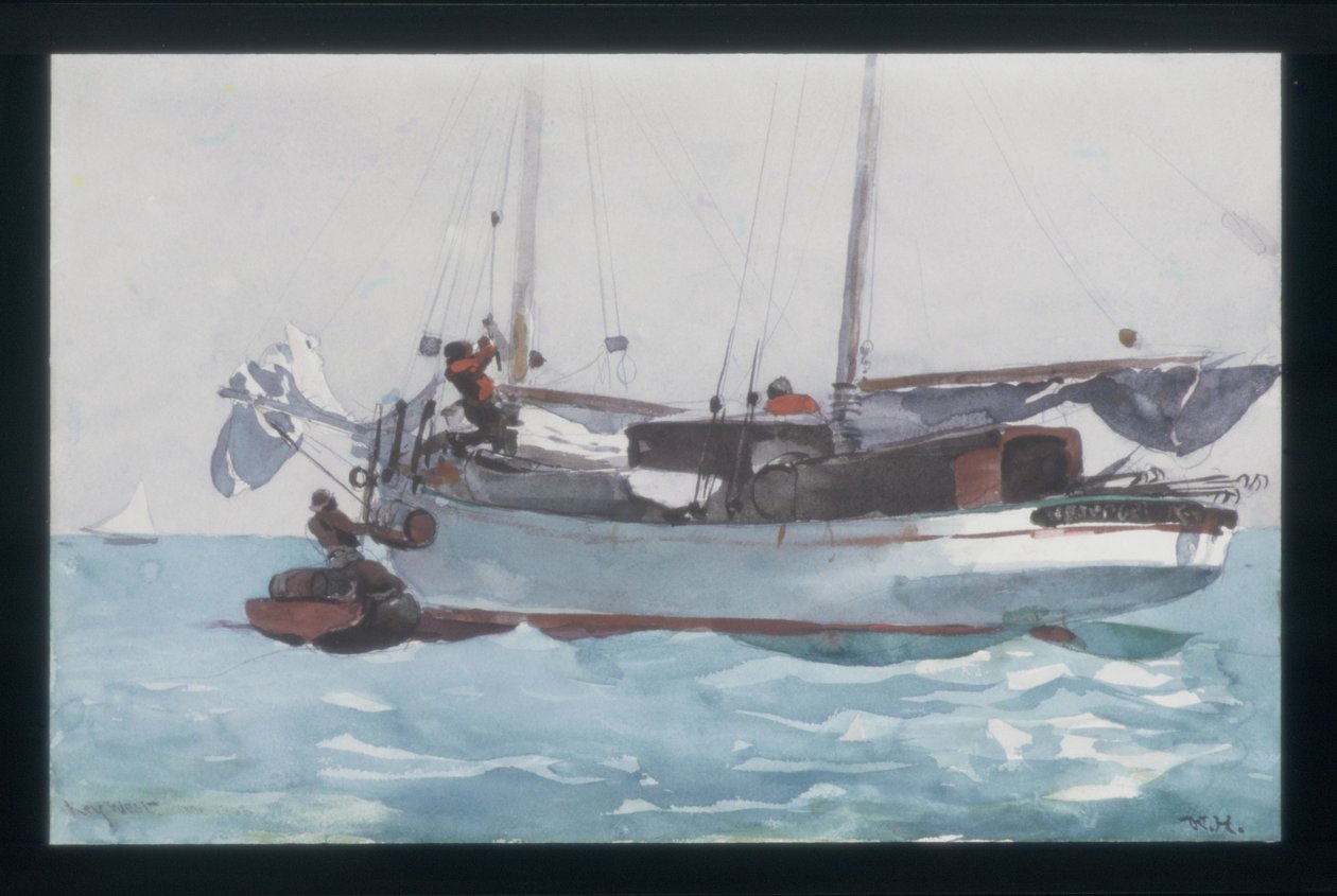 Embarque de provisiones (goleta «Newport», K. W.) de Winslow Homer