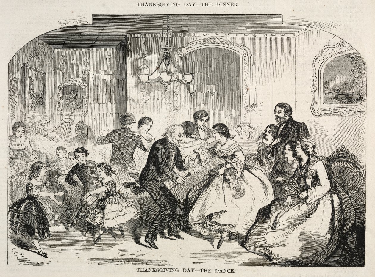 Día de Acción de Gracias - El baile, 1858 de Winslow Homer