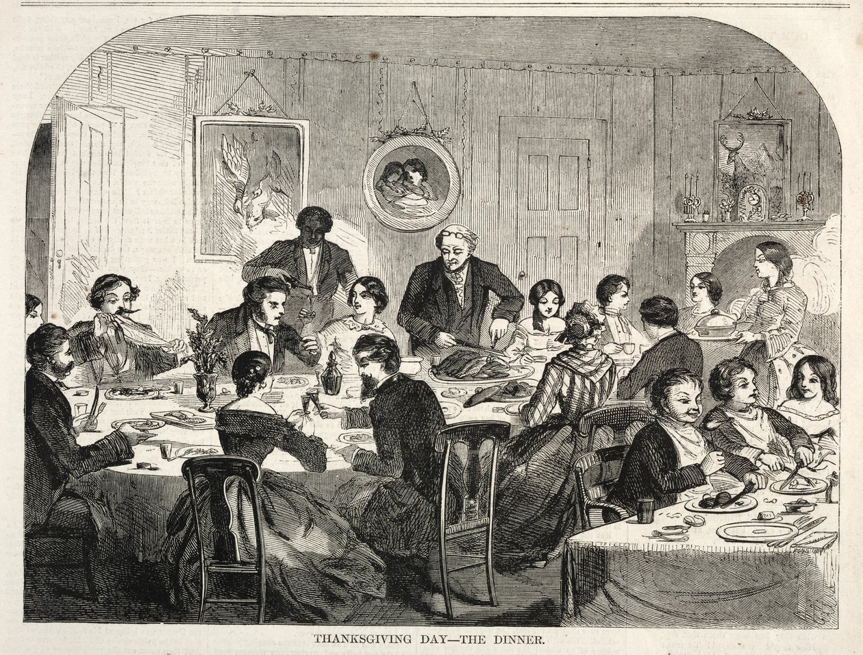Día de Acción de Gracias - La Cena, 1858 de Winslow Homer
