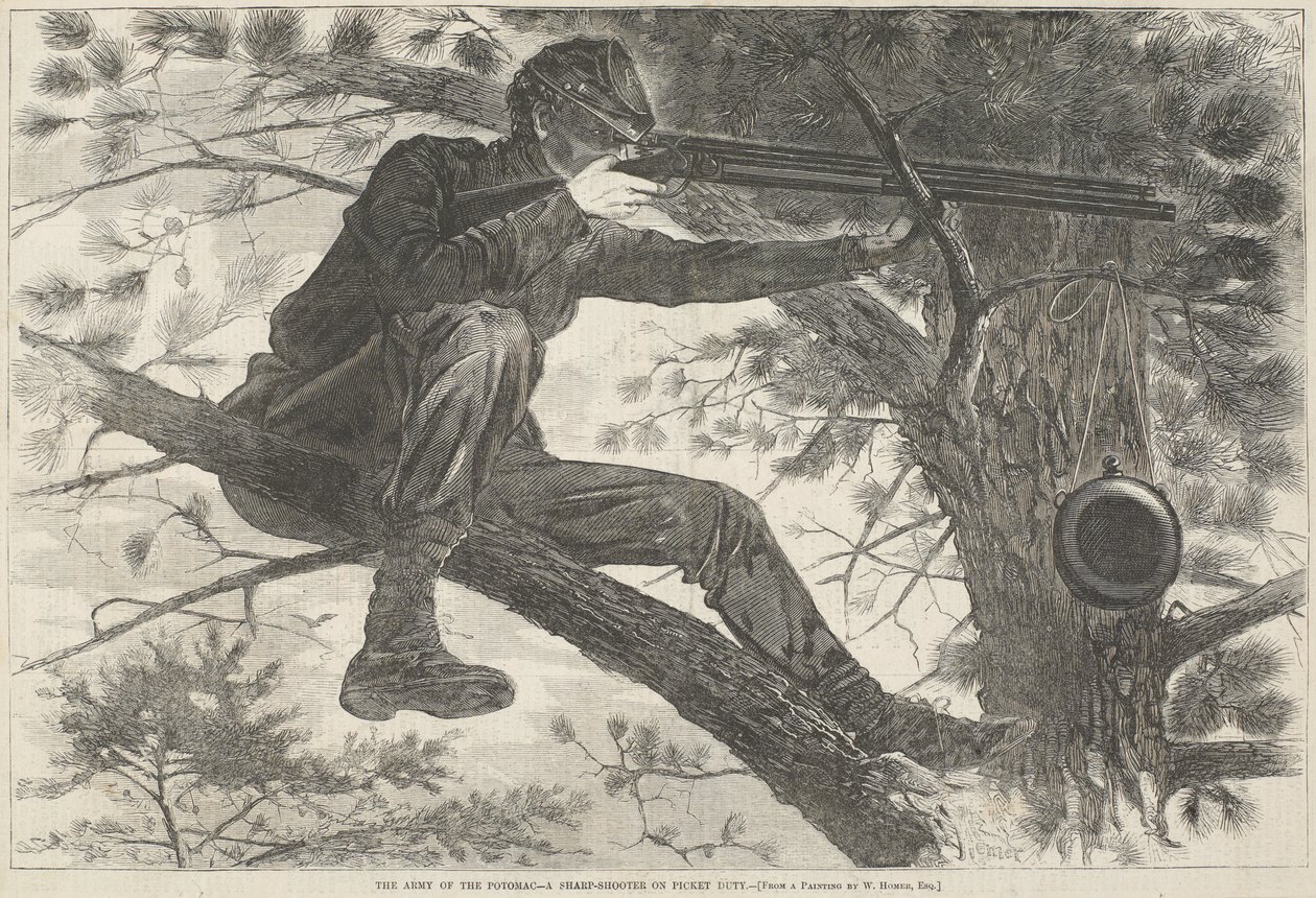 El ejército del Potomac: un francotirador en servicio de guardia, 15 de noviembre de 1862 de Winslow Homer