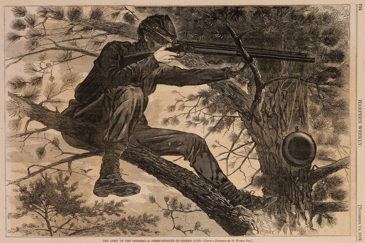 The Army of the Potomac--A Sharpshooter on Picket Duty, de Harper