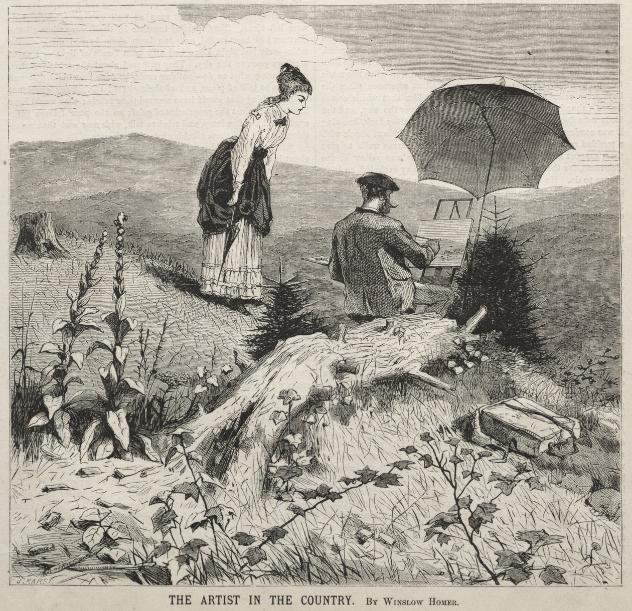 El artista en el campo de Winslow Homer