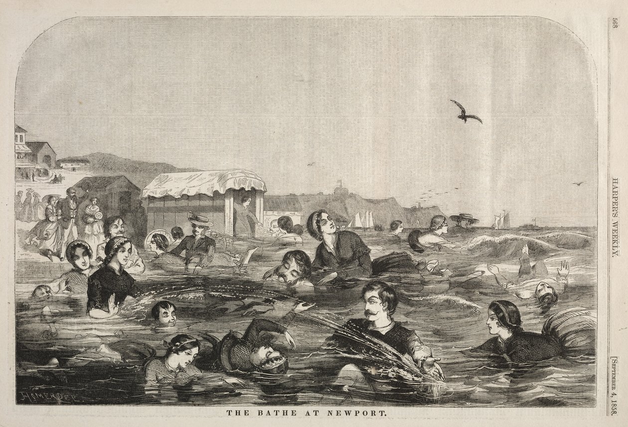Los baños en Newport, 1858 de Winslow Homer