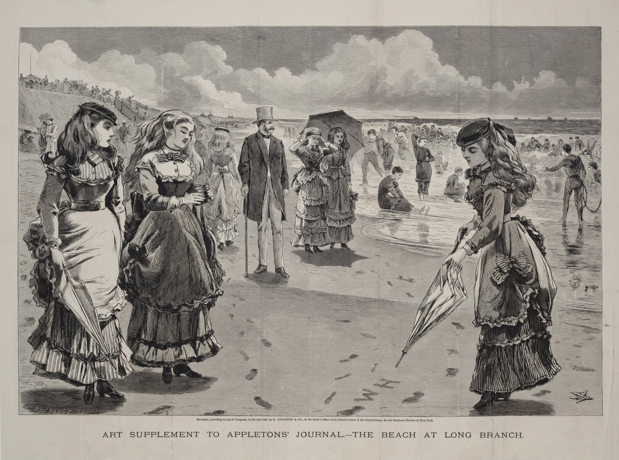 La playa en Long Branch, publicado como un suplemento de arte en el Appleton