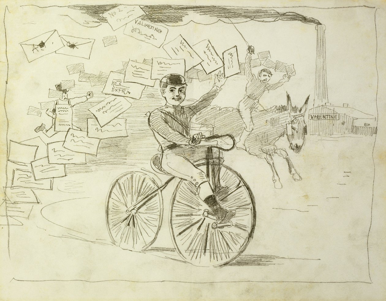 El mensajero en bicicleta de Winslow Homer
