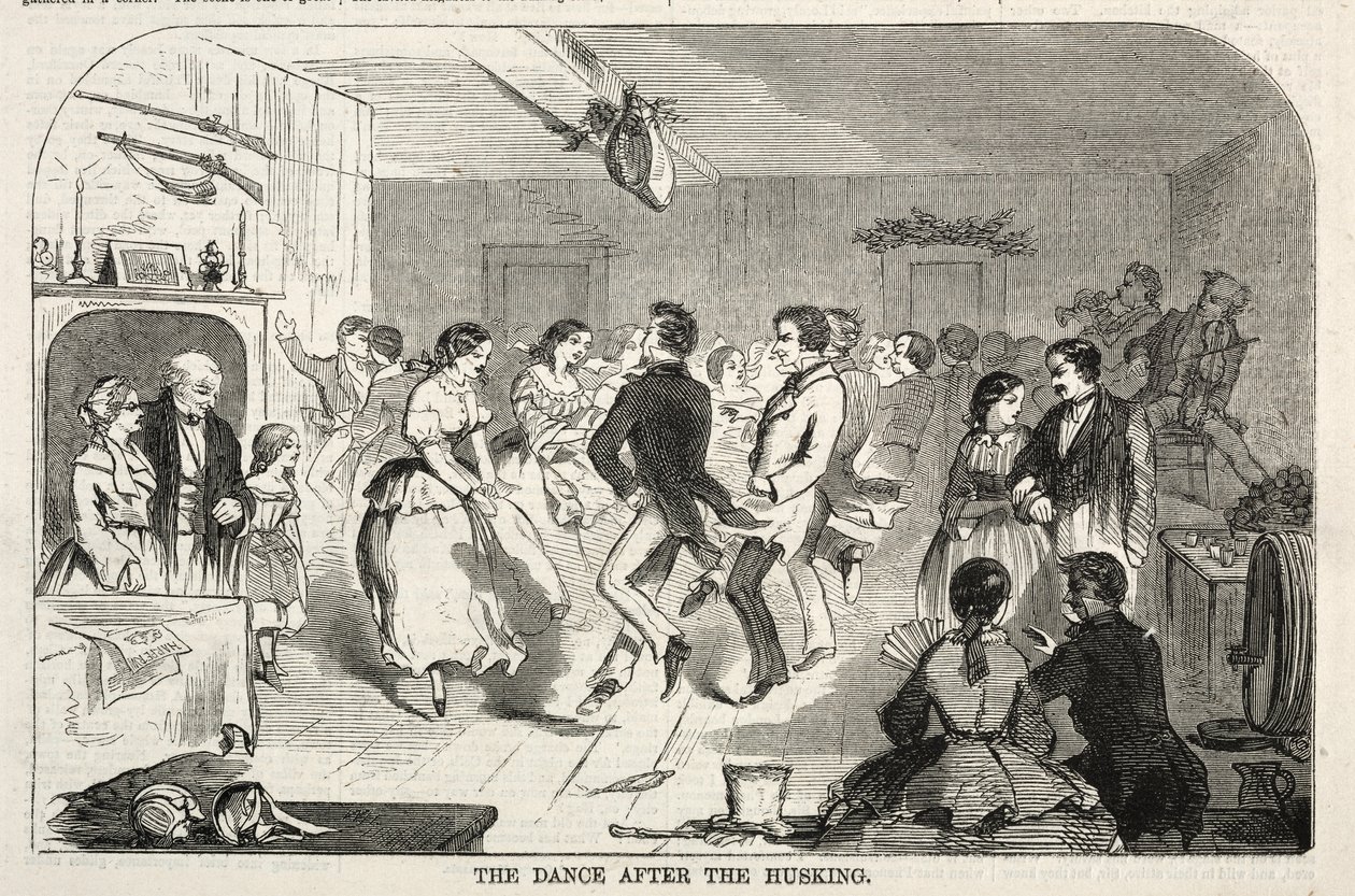 El baile después de la trilla, 1858 de Winslow Homer