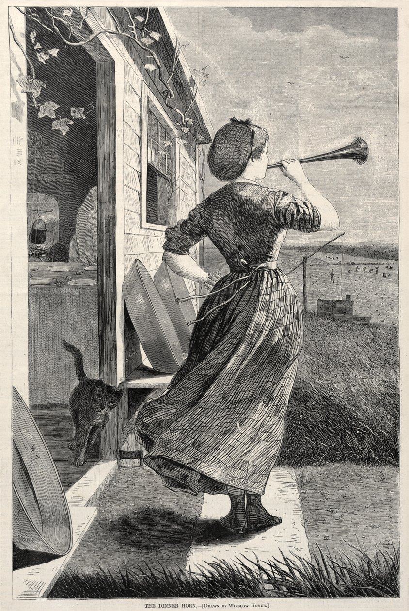 El cuerno de la cena, 1870 de Winslow Homer