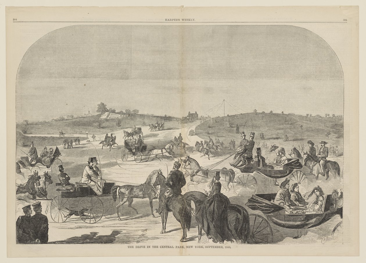 El paseo en el Central Park, Nueva York, septiembre de Winslow Homer