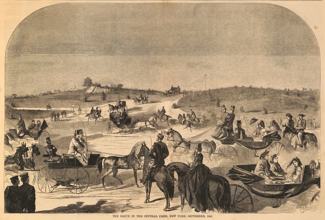 The Drive in the Central Park, Nueva York, septiembre de 1860, de Harper