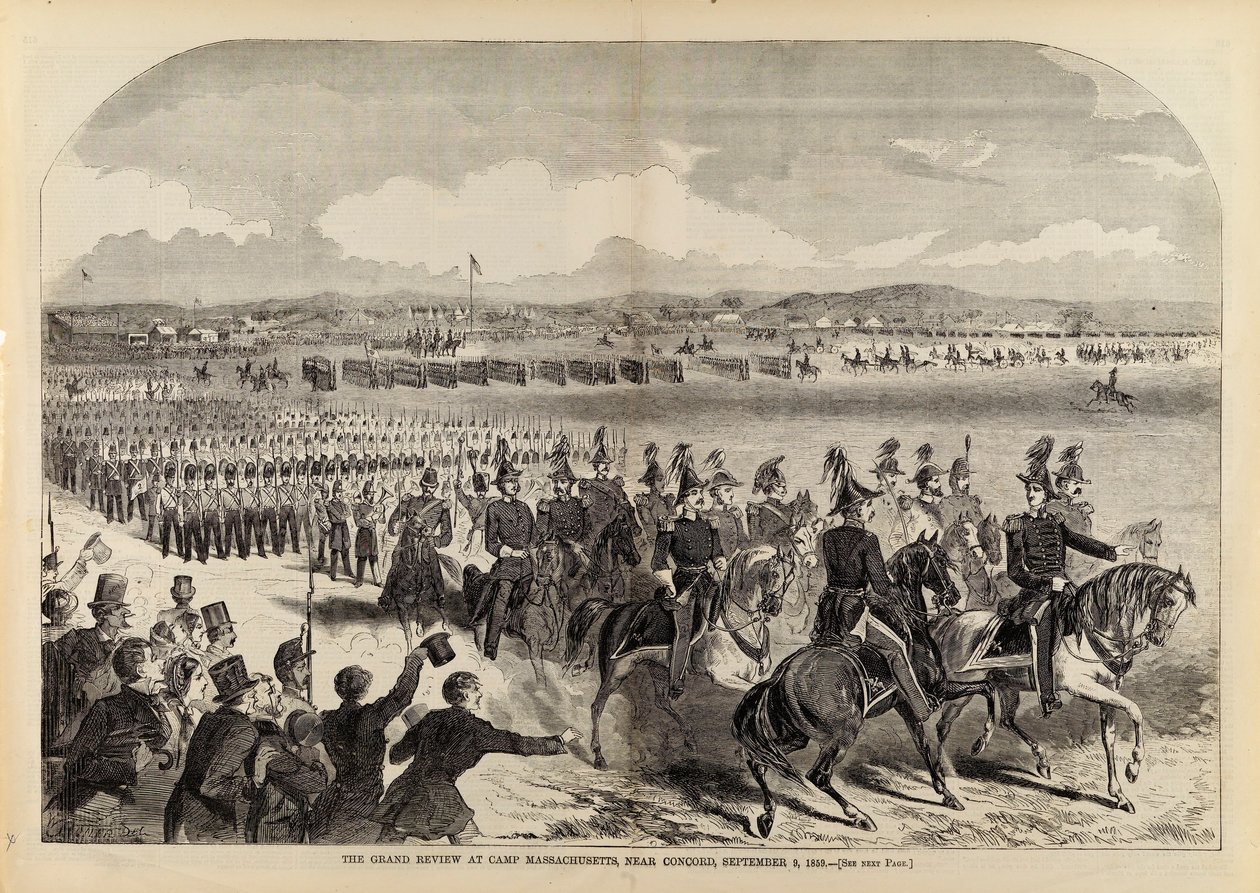 The Grand Review at Camp Massachusetts, Near Concord, September 9, 1859, de Harper