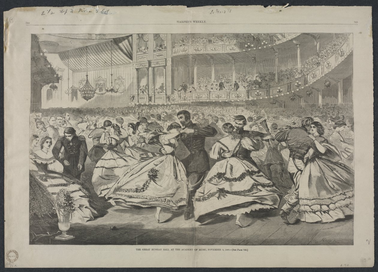El Gran Baile Ruso en la Academia de Música, 5 de noviembre de 1863, 1863 de Winslow Homer